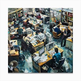 Office Workers 2 Canvas Print