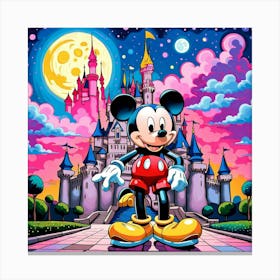 Mickey Mouse Castle 2 Canvas Print