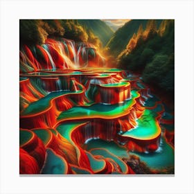 Green and red Canvas Print