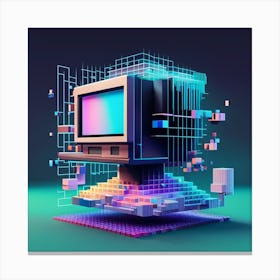 Computer Monitor Canvas Print