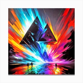 Rainbow Triangles Canvas Print