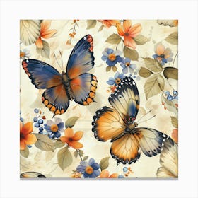 Butterflies Victorian Era Canvas Print