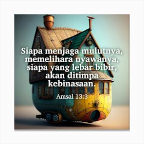 House With A Quote Canvas Print