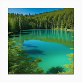 Lake In The Mountains 17 Canvas Print