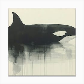 Orca in Ink Canvas Print