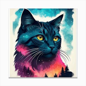 Galaxy Cat Canvas Print