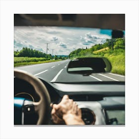 Driving On The Road 1 Canvas Print