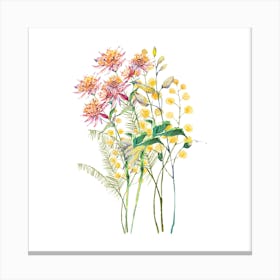 Wildflowers.Printed wall painting, high-level art. 1 Canvas Print