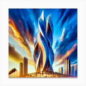 Futuristic Skyscraper Canvas Print