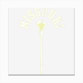 Missouri Minimalist Vertical Lacrosse Stick Retro Lax 1 Canvas Print