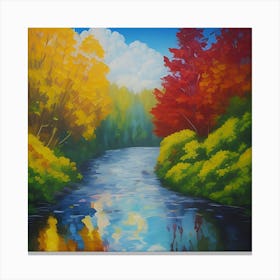 Autumn By The River Canvas Print