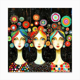 Belles Filles - Girls Trois Canvas Print