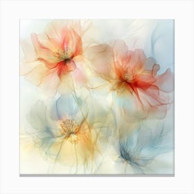 Pastel X Ray Icm Flowers 5 1 Leinwandbild