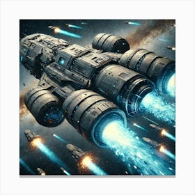 A High Tech Sci Fi Scene Showing The Hydro Lance Canvas Print