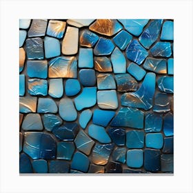 Photography Of The Texture Of A Mosaic Of Glass Canvas Print