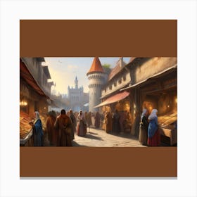Medieval Market Canvas Print