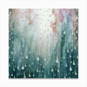 Raindrops On A Window Canvas Print