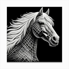 Abstract Horse Head Vector Illustration Canvas Print