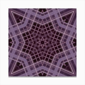 Purple Star Pattern From Lines 1 Canvas Print