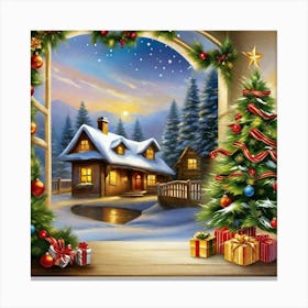 Christmas Window Canvas Print