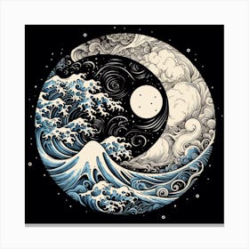 Great Wave Yin Yang 1 Canvas Print