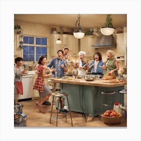 Family Tv Canvas Print