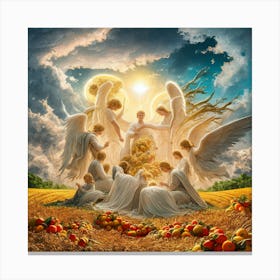 Angels In The Field 1 Canvas Print