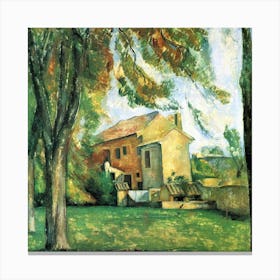 House In The Garden Oil Painting Landscape Illustration Canvas Print