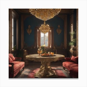 Rococo Living Room Canvas Print