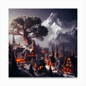 Christmas Village 2 Canvas Print