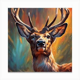 Deer Painting Canvas Print