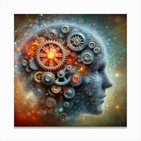 Head Full Of Gears Canvas Print