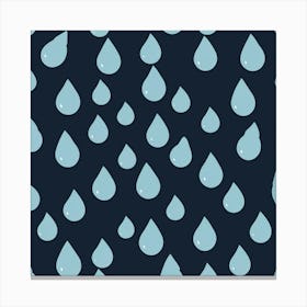 Raindrops On A Black Background Art Print Canvas Print