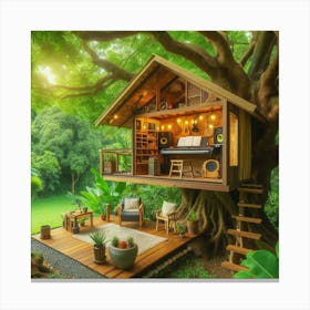 Tiny tree house Canvas Print