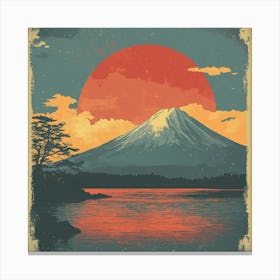 Mt Fuji Art Canvas Print