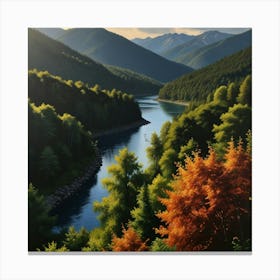 Default Beautiful Views Painting 3 Canvas Print