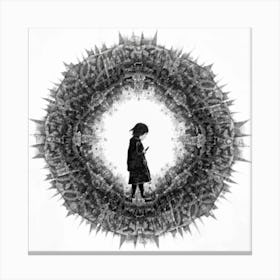 Girl In A Circle Canvas Print