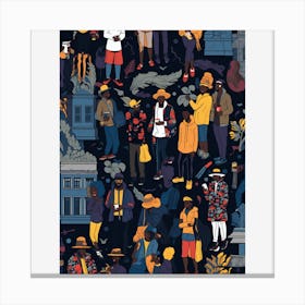 People In The City Canvas Print