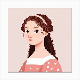 Portrait Of A Young Woman Canvas Print