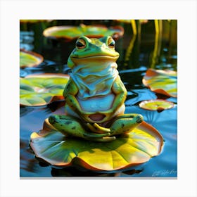 Yoga Toad - Meditation Om Canvas Print