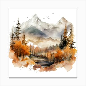 Watercolor Landscape Painting 20 Canvas Print