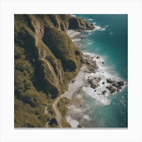 Aerial View Of The Coast 1 Canvas Print