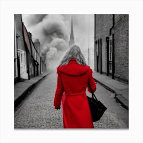 Lady in Red Canvas Print