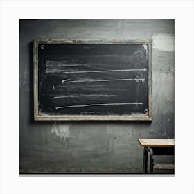 Abstract Communication Concept Showcasing An Empty Chalkboard Macro Shot Of Surface Textures Emphas (2) Canvas Print