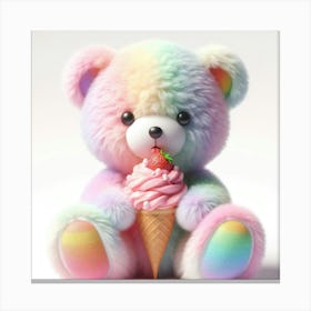 Rainbow Teddy Bear 11 Canvas Print