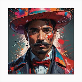 Man In Hat Canvas Print