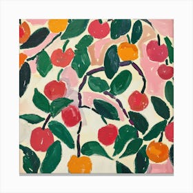 Summer Cherries Painting Matisse Style 7 Canvas Print