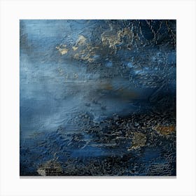 Abstract In Blue And Gold 4 Canvas Print