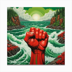 'The Red Fist' 2 Canvas Print