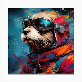 Otters In Space Canvas Print